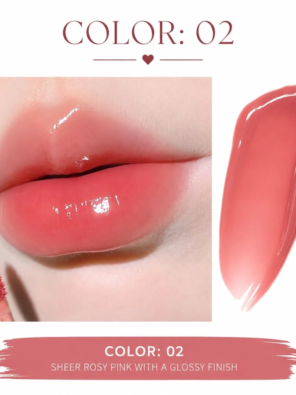 Pink Lip Gloss Lightweight Glossy Finish